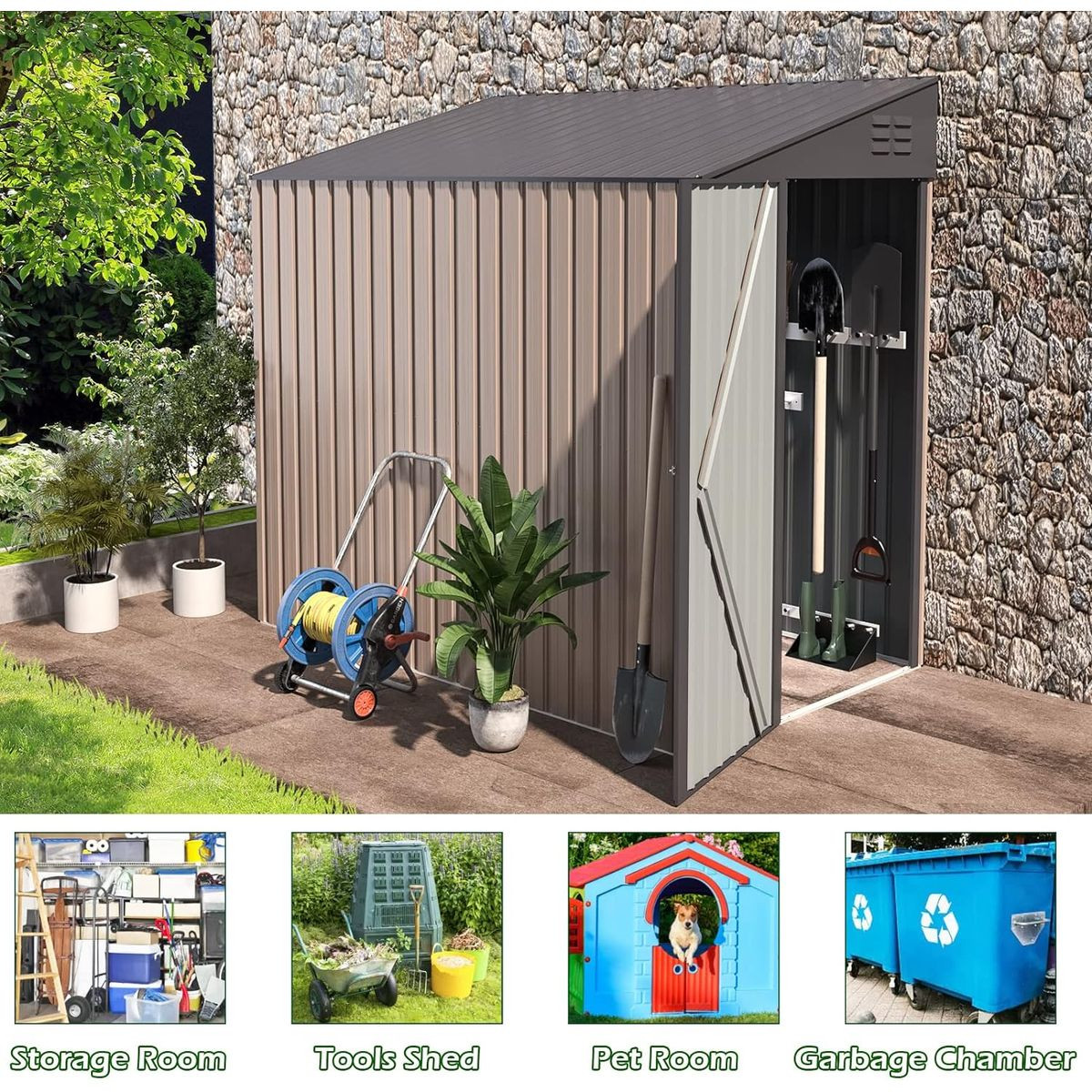 4.2" x 7" Outdoor Storage Shed  product image