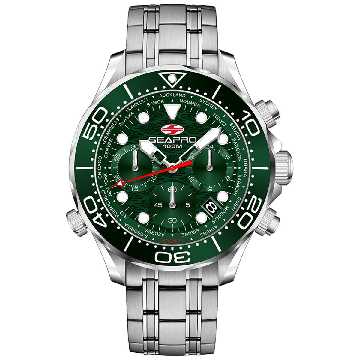 Seapro Men's Mondial Timer Green Dial Watch product image