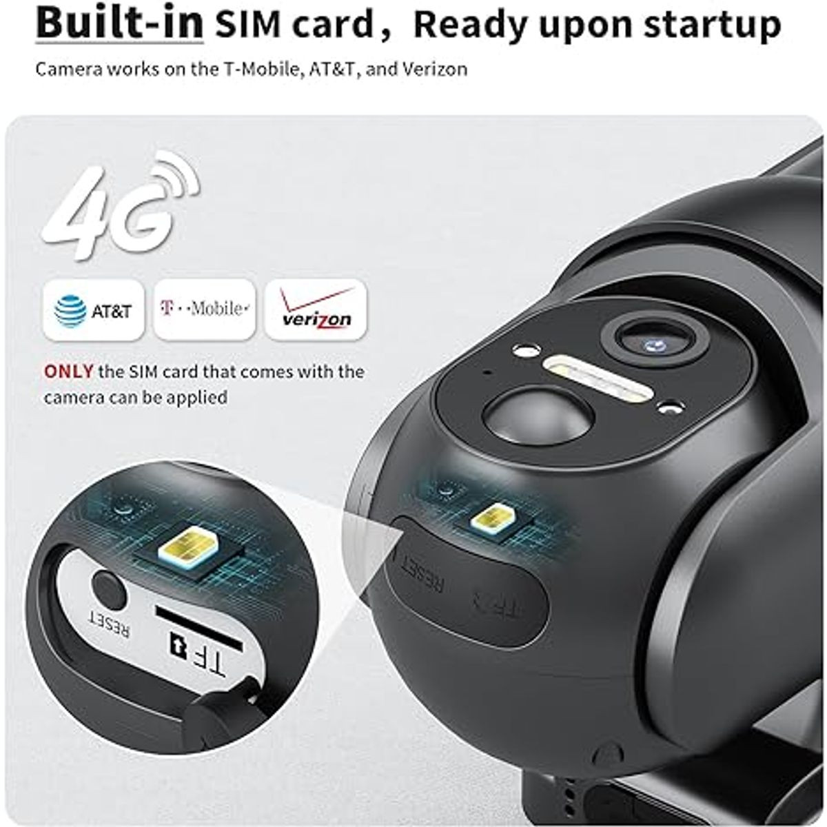 4G LTE Cellular Solar Security Camera product image