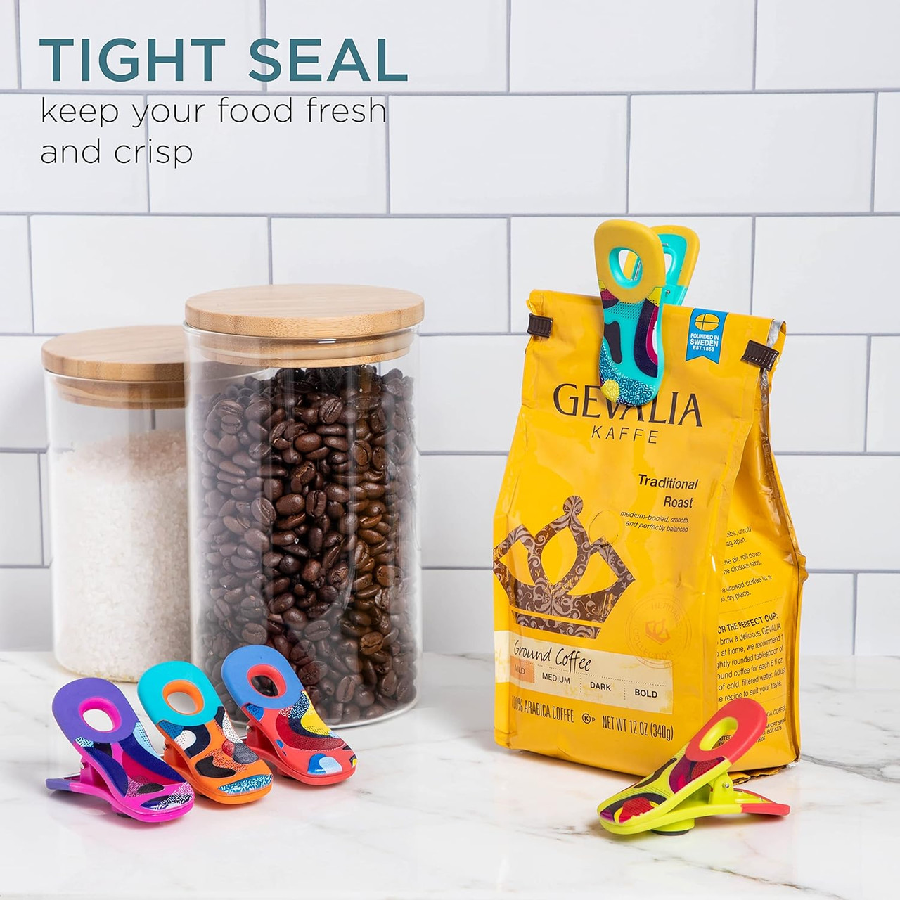 10-Piece Colorful Magnetic Bag Clips (2-Pack) product image