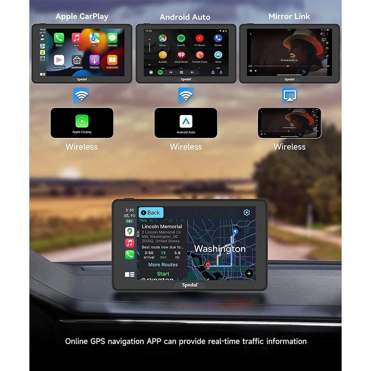 Car Stereo with Apple CarPlay and Android Auto Connect product image