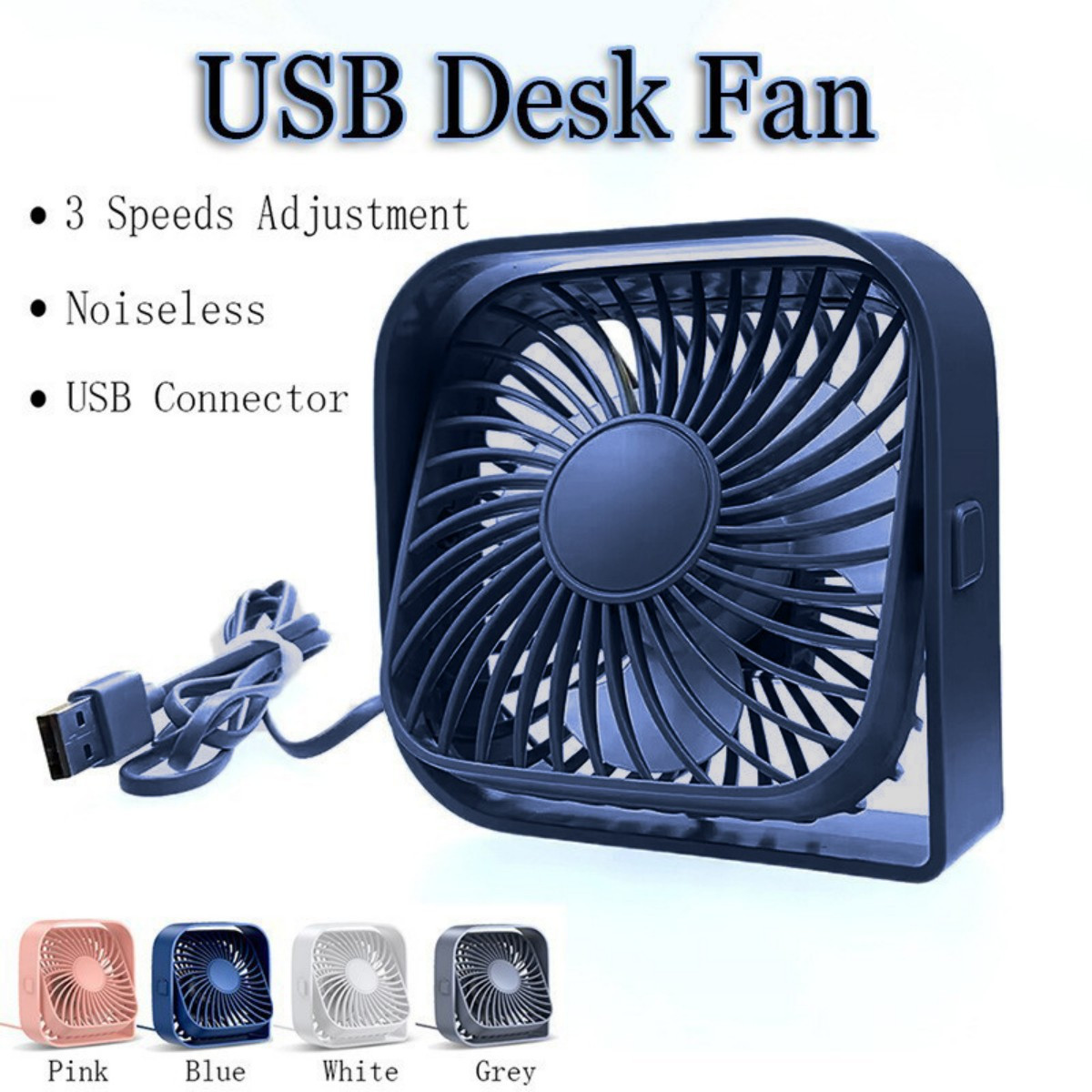 3 Speed USB Desk Fan product image