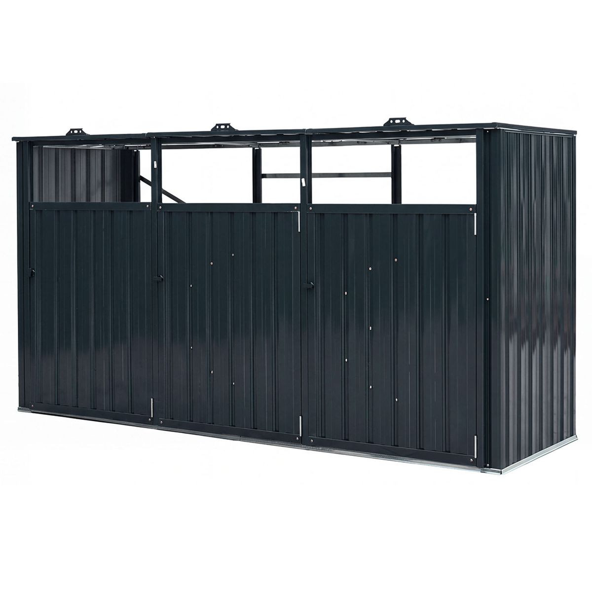 Outdoor Trash Can Storage Shed for 2 or 3 Bins product image