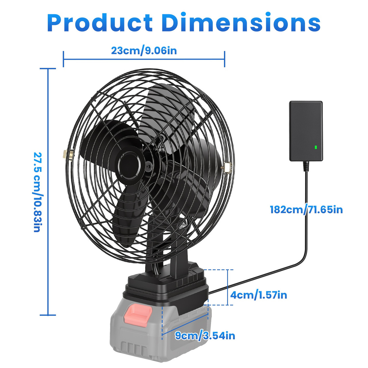180-Degree Tilting Jobsite Fan product image