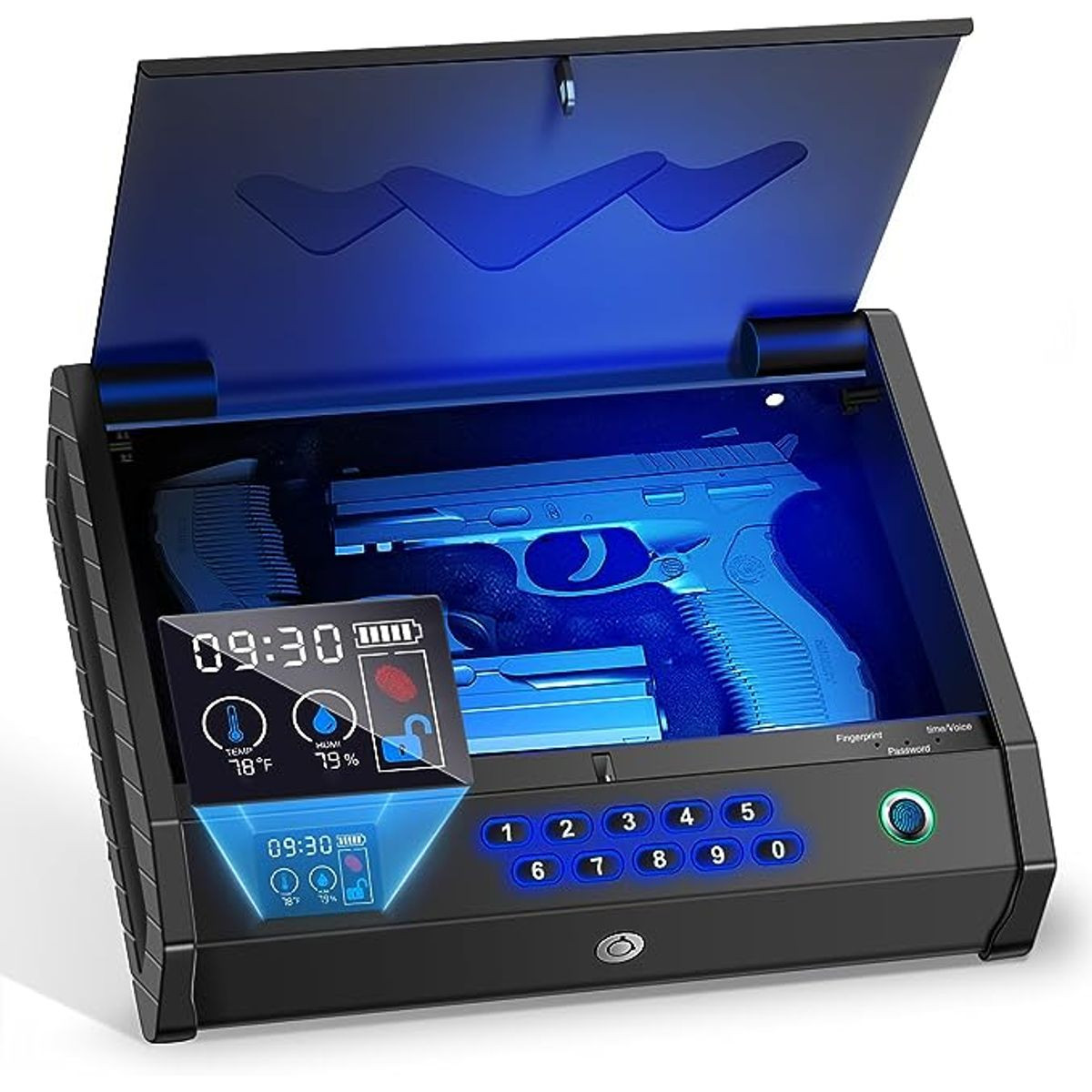 Biometric Gun Safes for Handgun with LCD product image