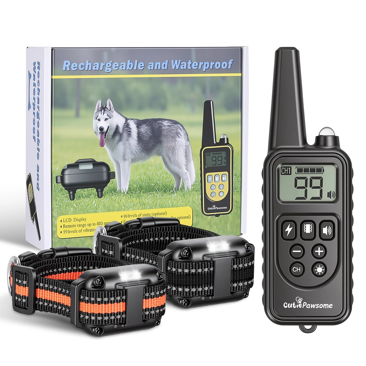 Dog Training Collar with Remote (1 or 2 Collars) product image