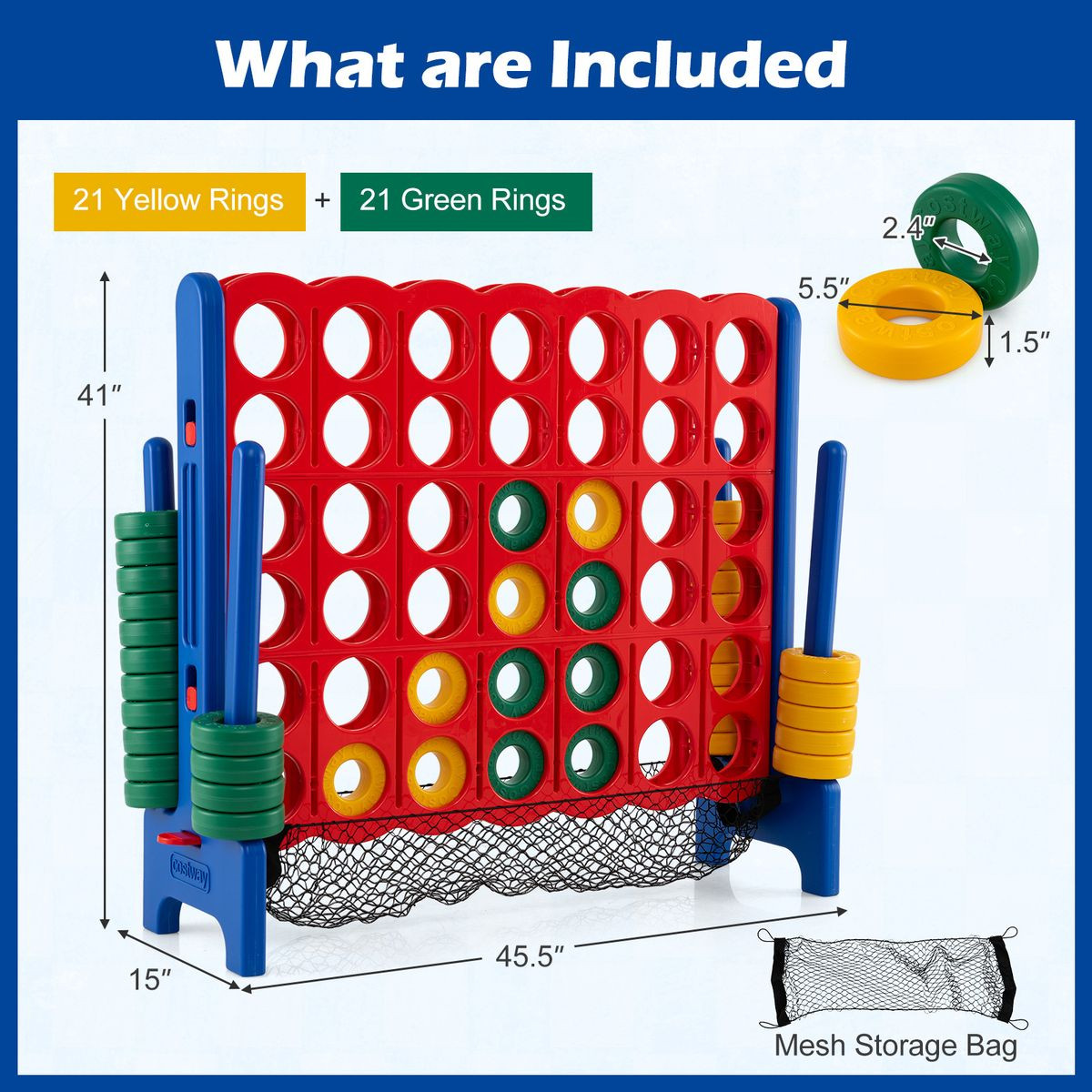 Jumbo 4-to-Score 4 in A Row Game Set product image