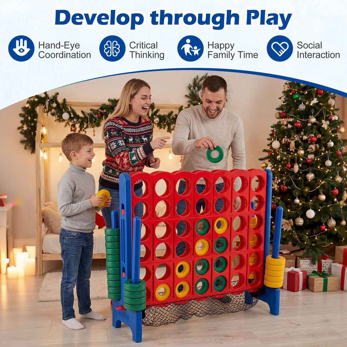 Jumbo 4-to-Score 4 in A Row Game Set product image