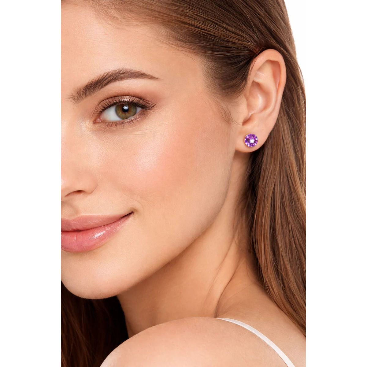 Women's Amethyst Stud Earrings product image