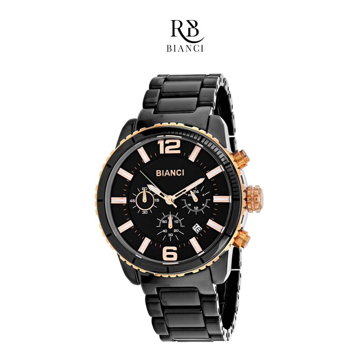 Roberto Bianci Men's Amadeo Black Dial Watch product image