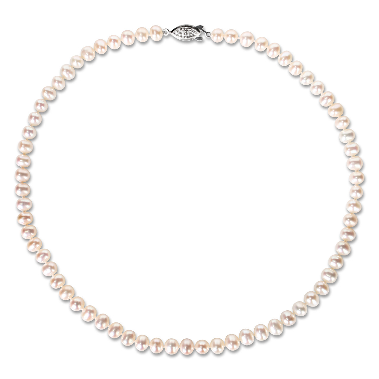 6-7mm Cultured Freshwater Pearl Necklace, Earrings and Bracelet Set product image
