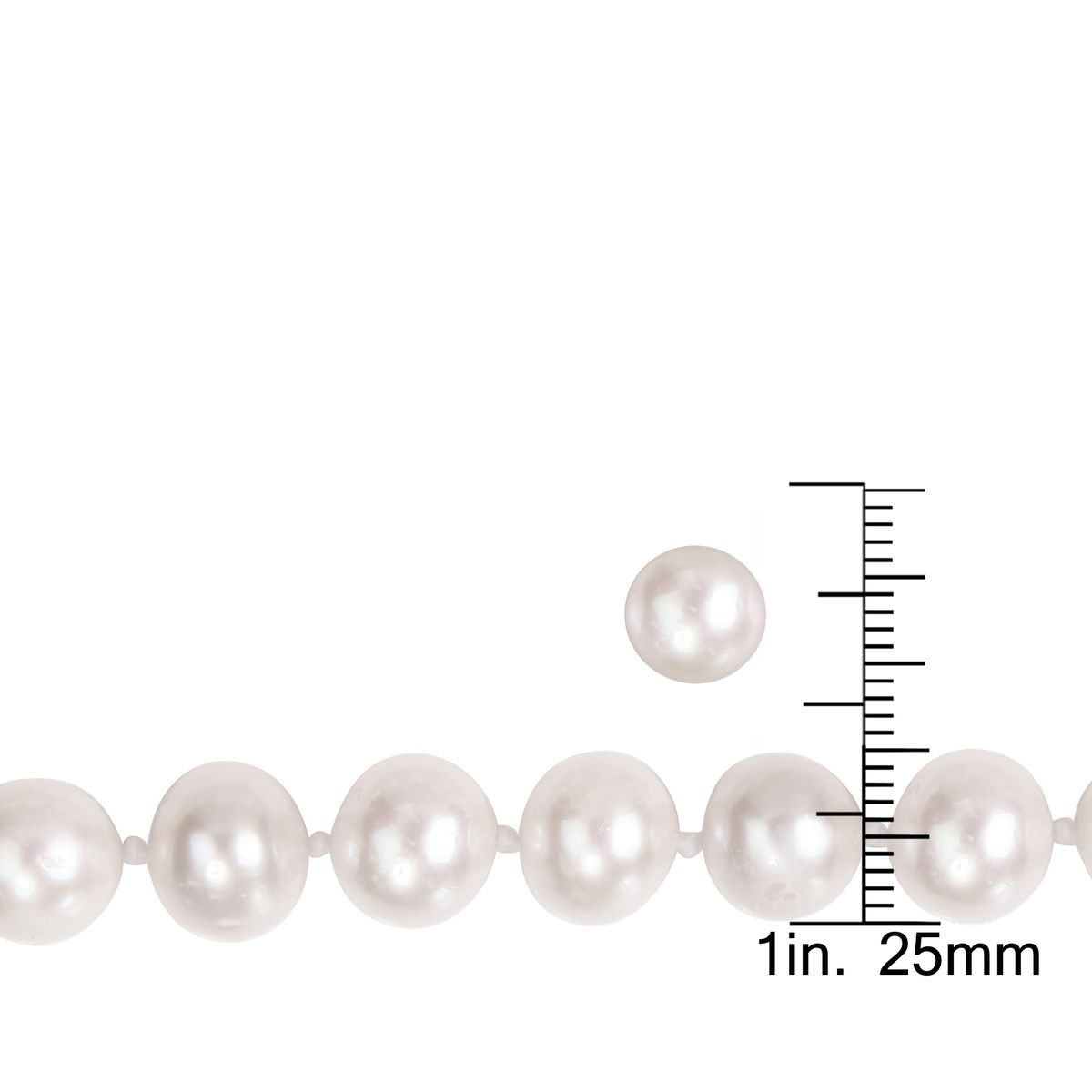  2-Piece Set 8-10mm Cultured Freshwater Pearl Strand Necklace and Stud Earrings product image