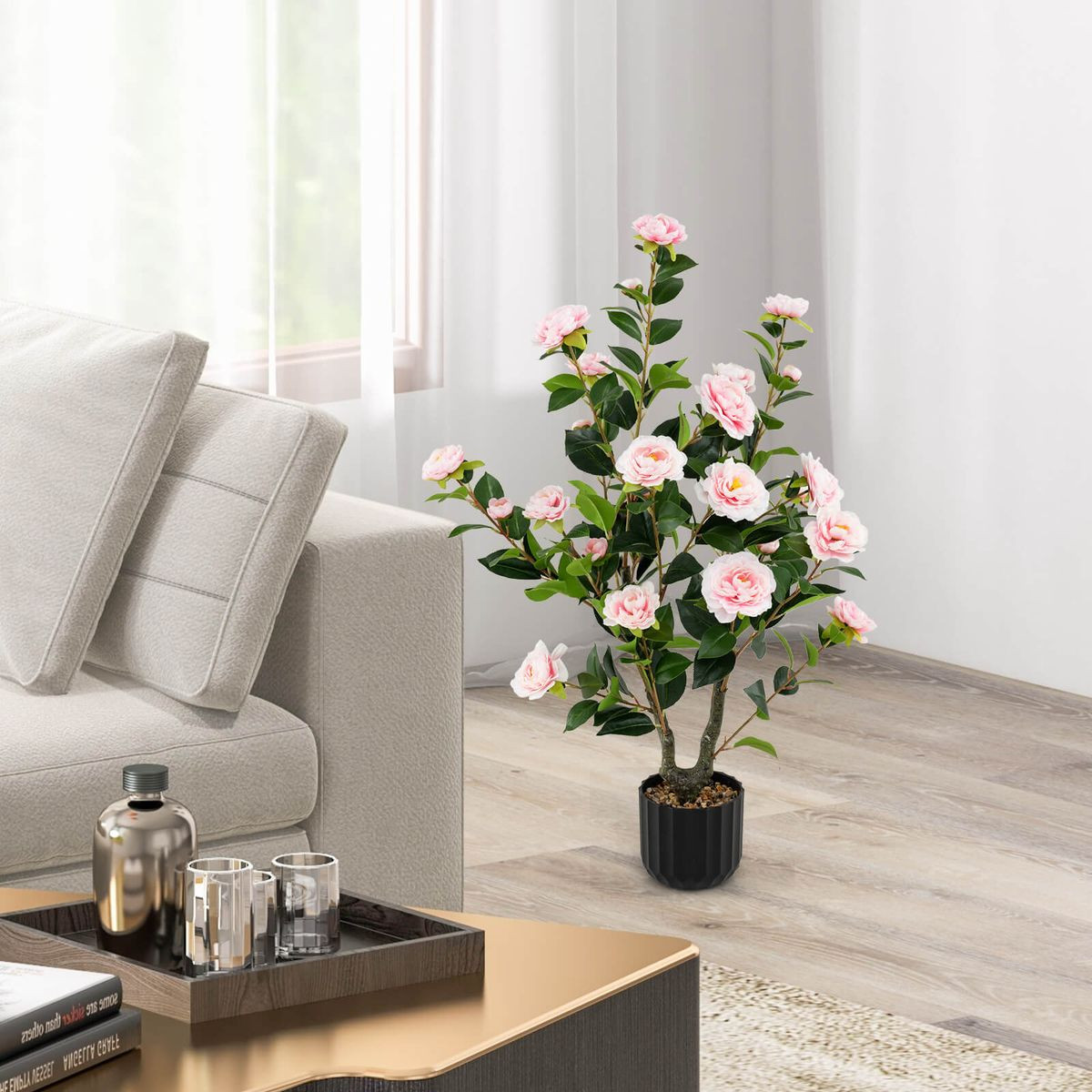 Artificial Camellia Tree (1 or 2 Pack) product image