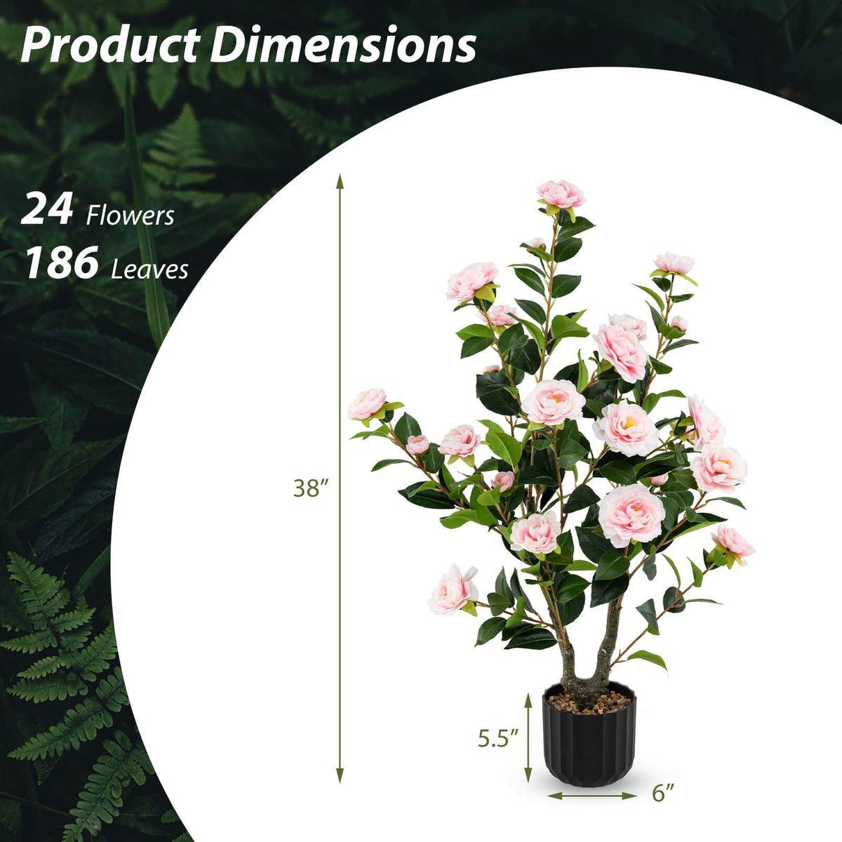 Artificial Camellia Tree (1 or 2 Pack) product image
