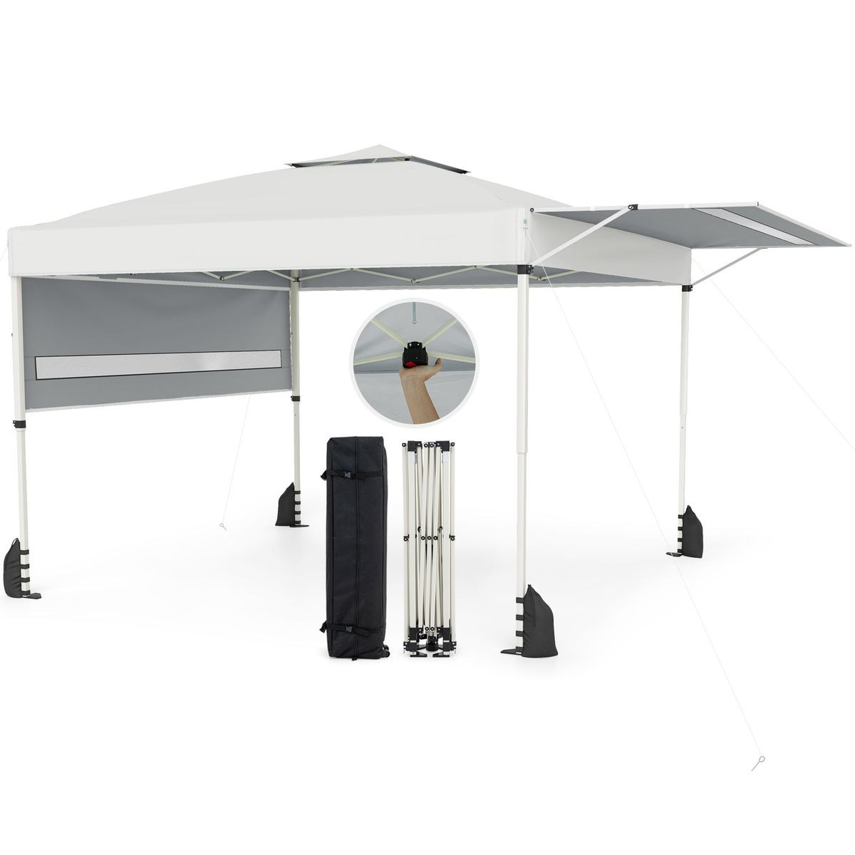 17x10-foot Pop Up Canopy Tent with Awning product image