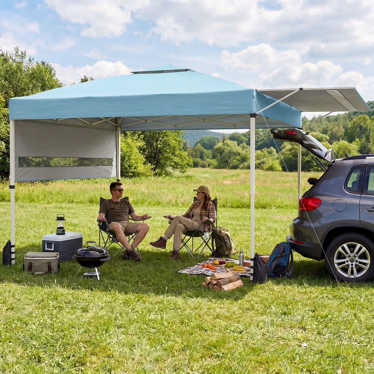 17x10-foot Pop Up Canopy Tent with Awning product image