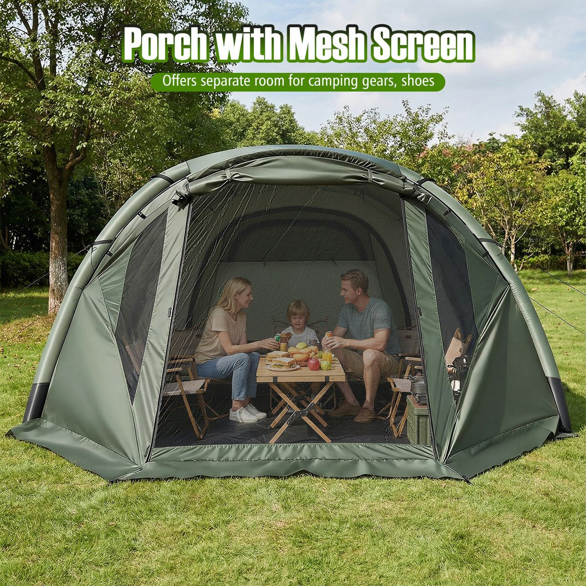 13x9.5-foot Inflatable Camping Tent with Porch product image