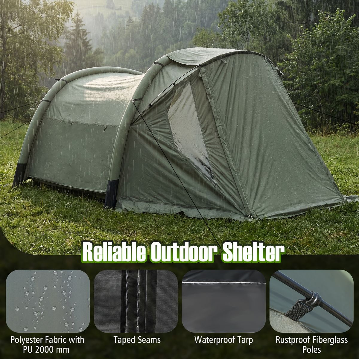 13x9.5-foot Inflatable Camping Tent with Porch product image