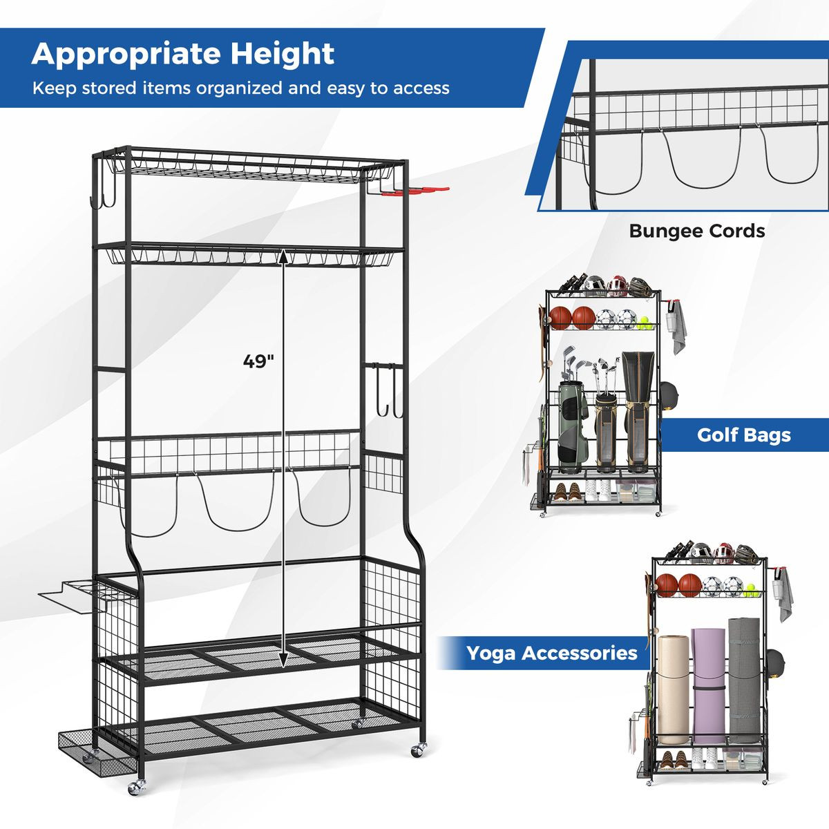 Golf Bag Garage Organizer product image