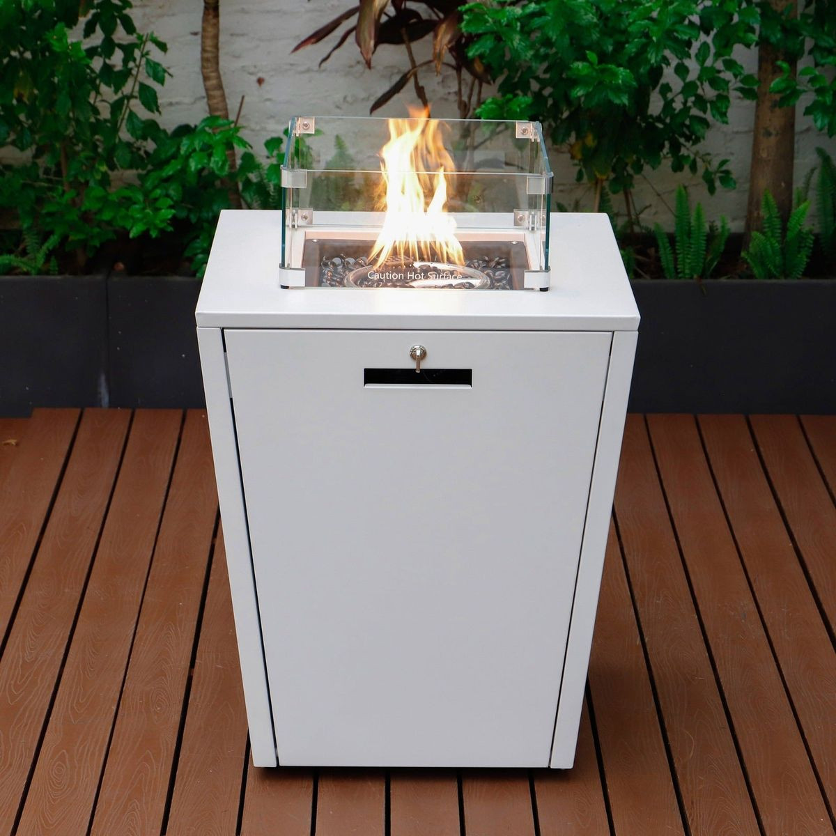 37,000 BTU Propane Steel Fire Pit Table with Wind Guard product image