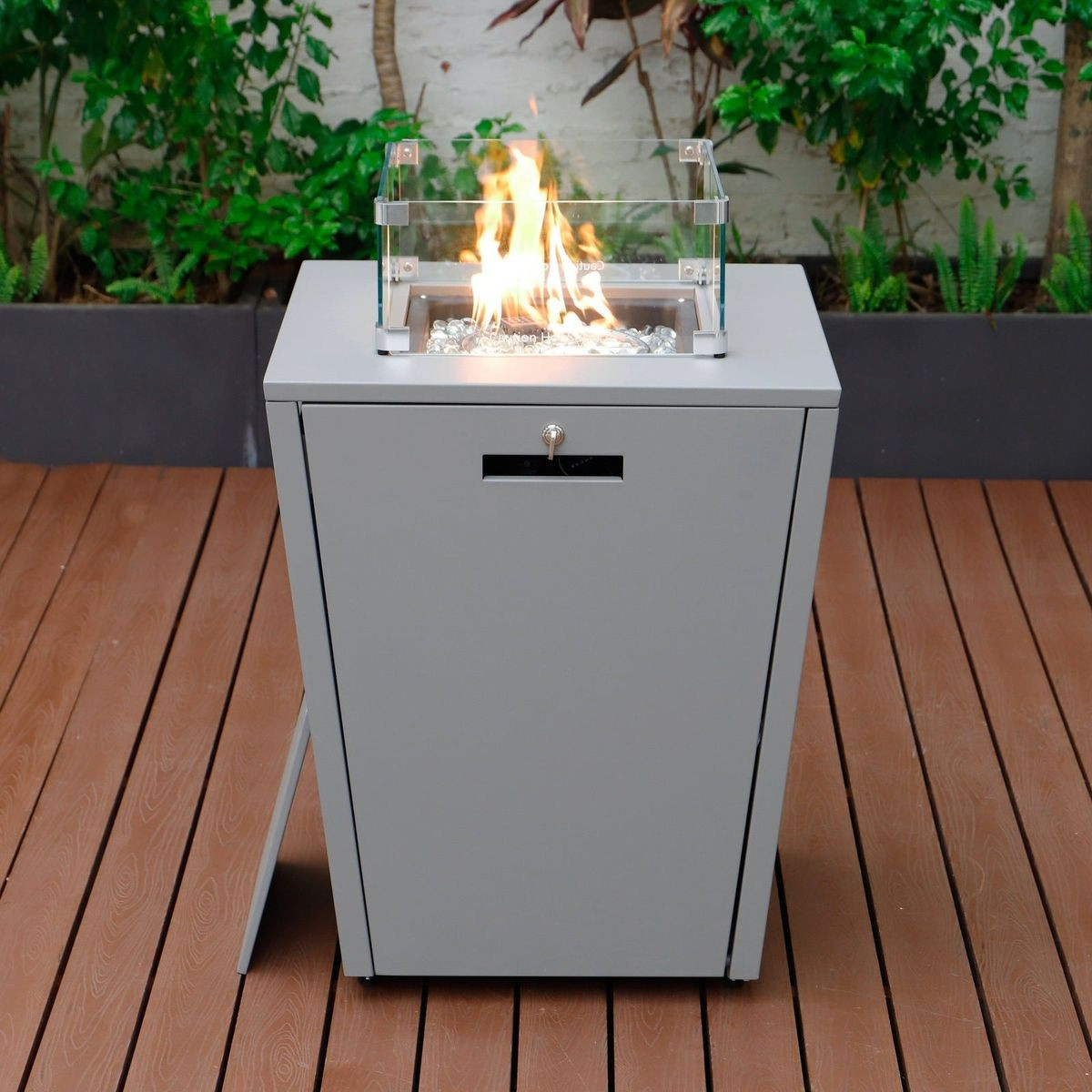37,000 BTU Propane Steel Fire Pit Table with Wind Guard product image