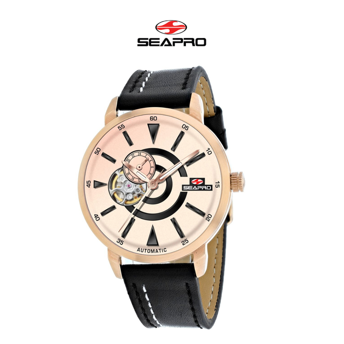 Seapro Men's Elliptic Rose Gold Dial Watch product image