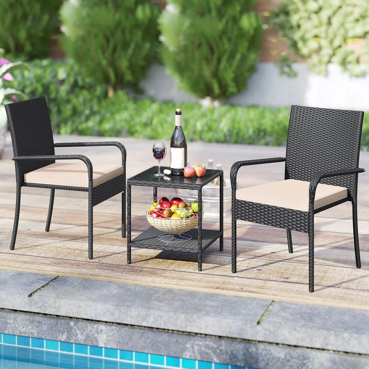 Rattan Patio Furniture Set (3 Pieces) product image
