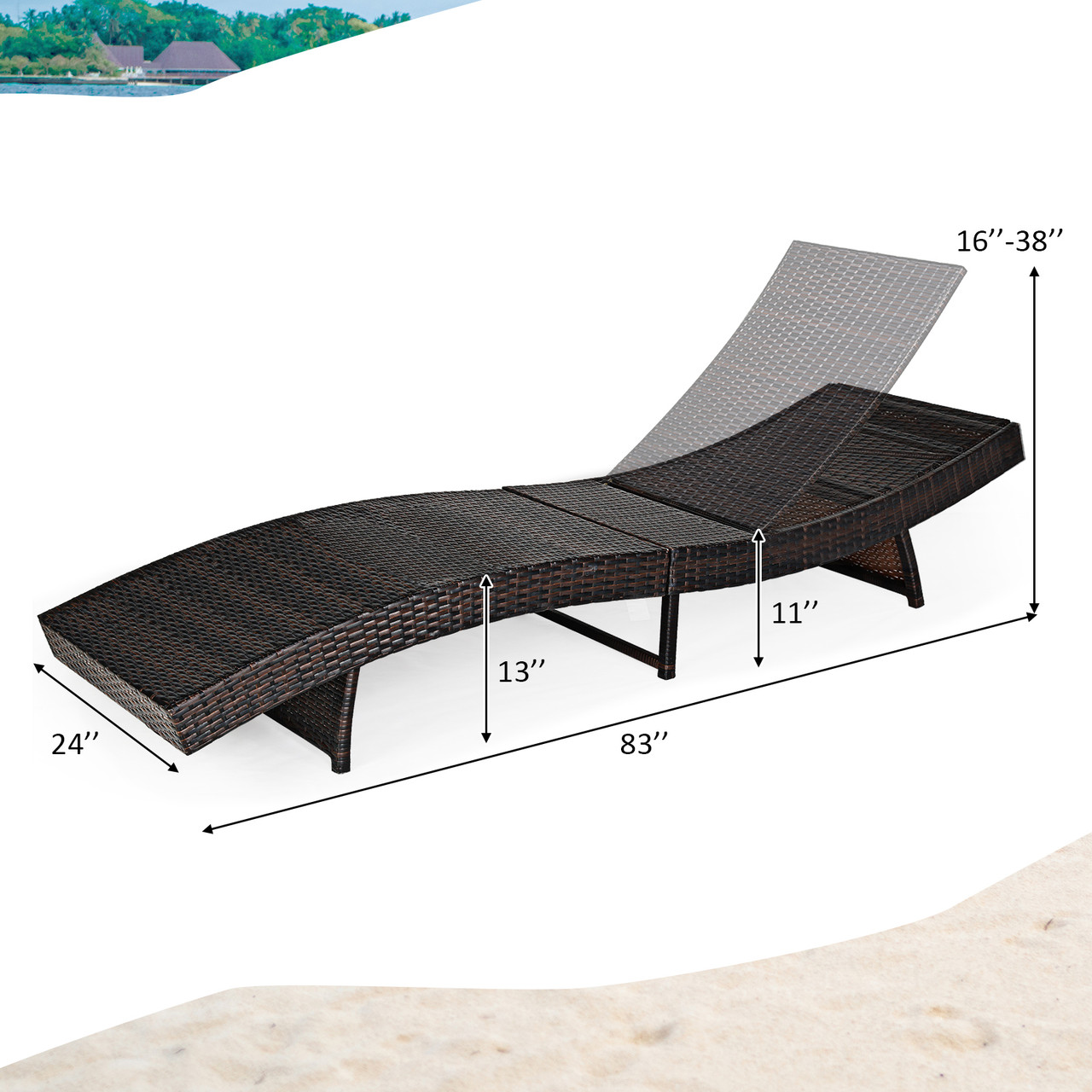 Adjustable Pool Chaise Lounge  product image