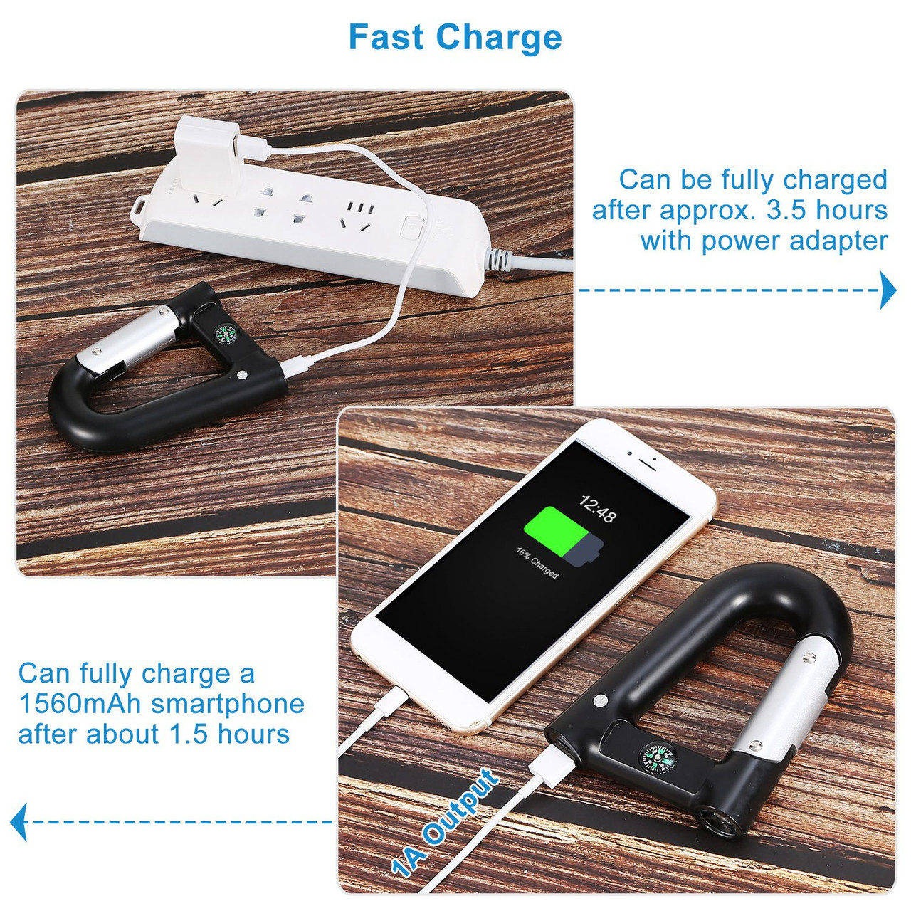 Carabiner-Shaped Power Bank product image