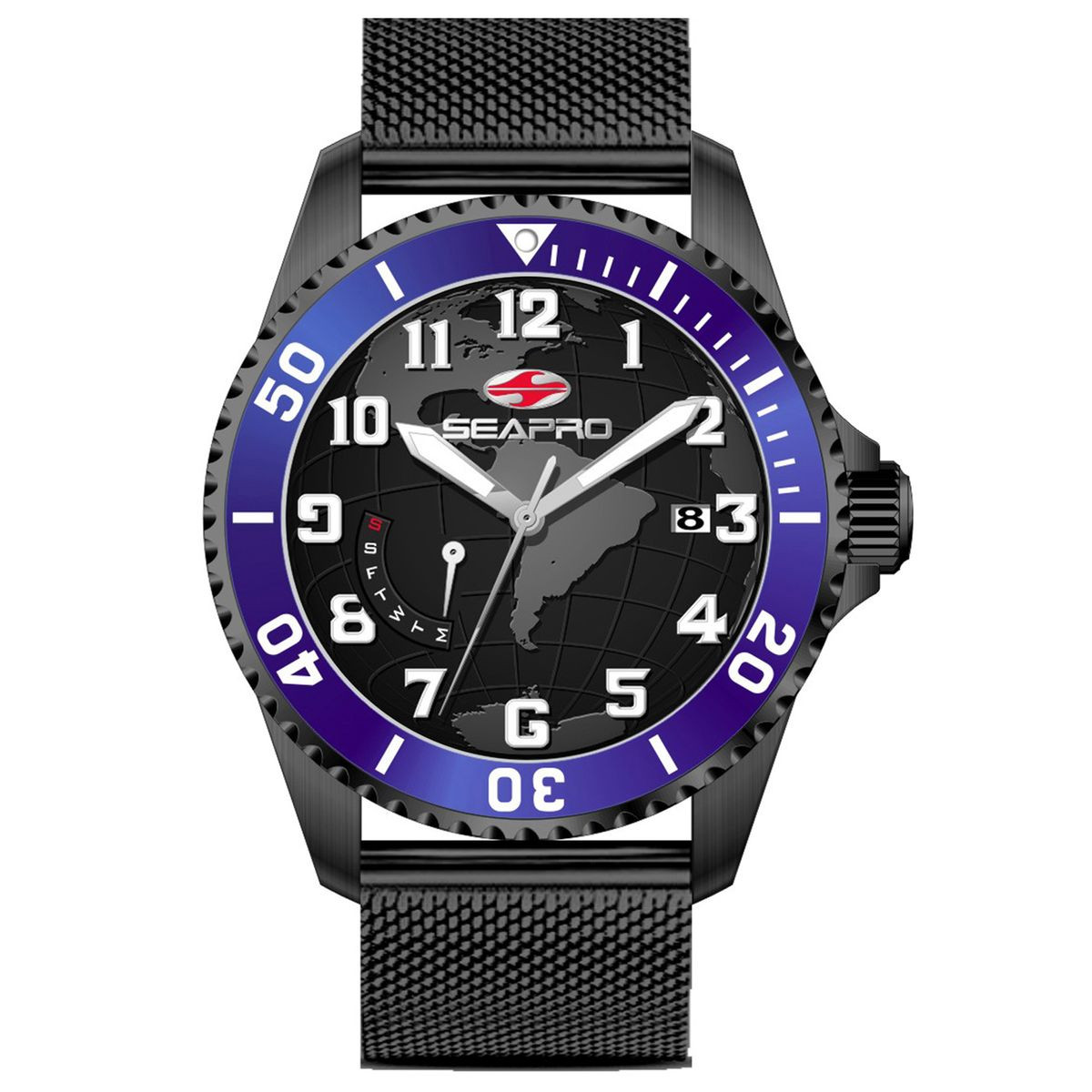 Seapro Men's Voyager Black-Dial Watch product image