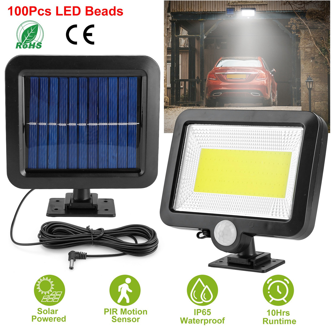 Solar Powered Motion Sensor Wall Light product image