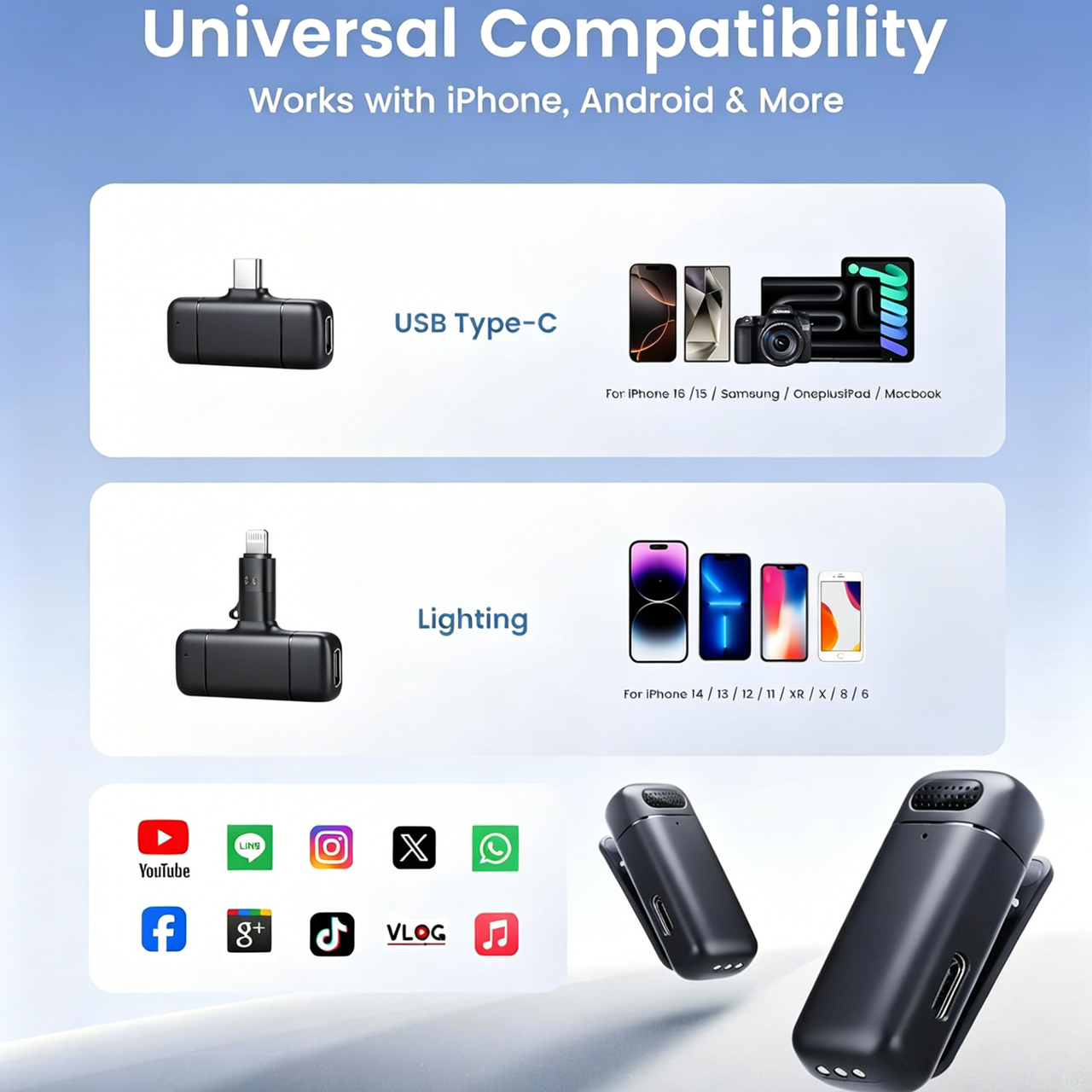 Wireless Microphone with Charging Case product image