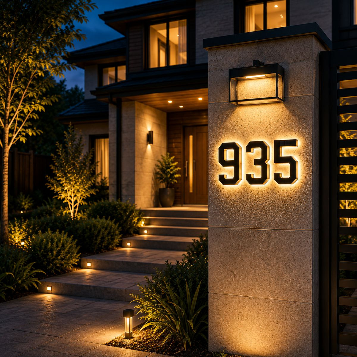 Solar LED House Number Sign product image