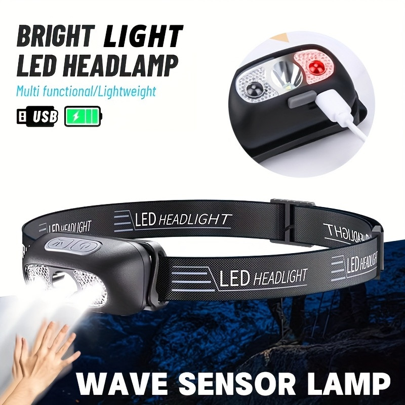 USB Rechargeable Motion Sensor LED Headlamp product image