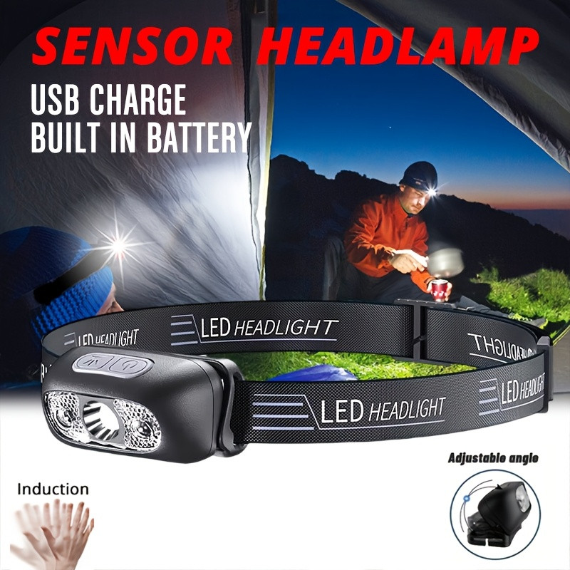USB Rechargeable Motion Sensor LED Headlamp product image