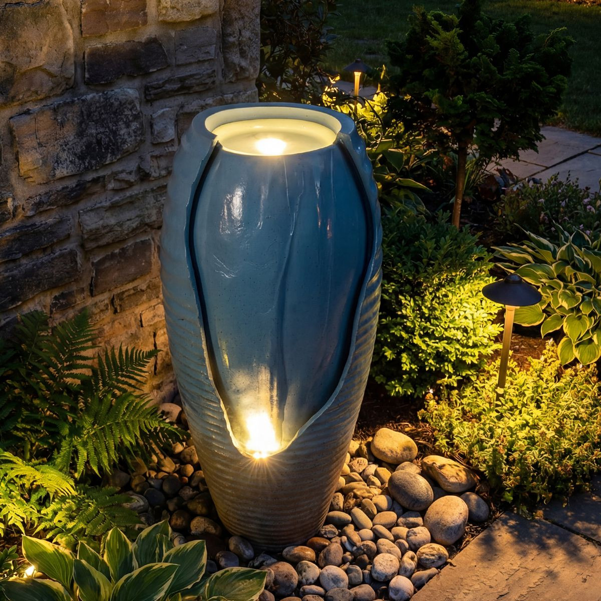 Tall Jar Patio Water Fountain  product image