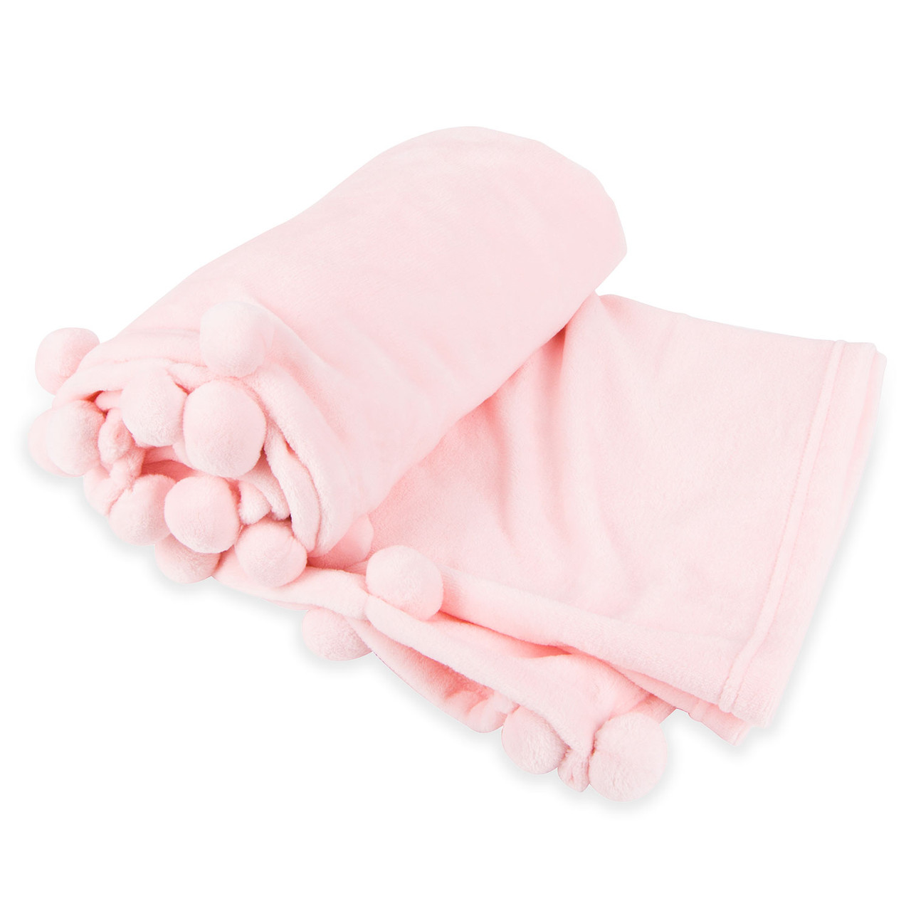 Cheer Collection Pom Pom Flannel Blanket product image