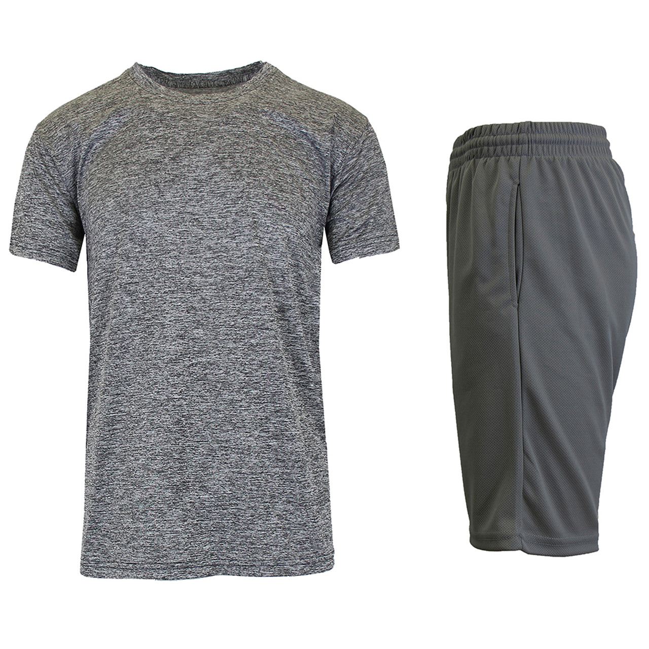 Men's Moisture-Wicking 2-Piece Short-Sleeve Tee & Mesh Shorts product image