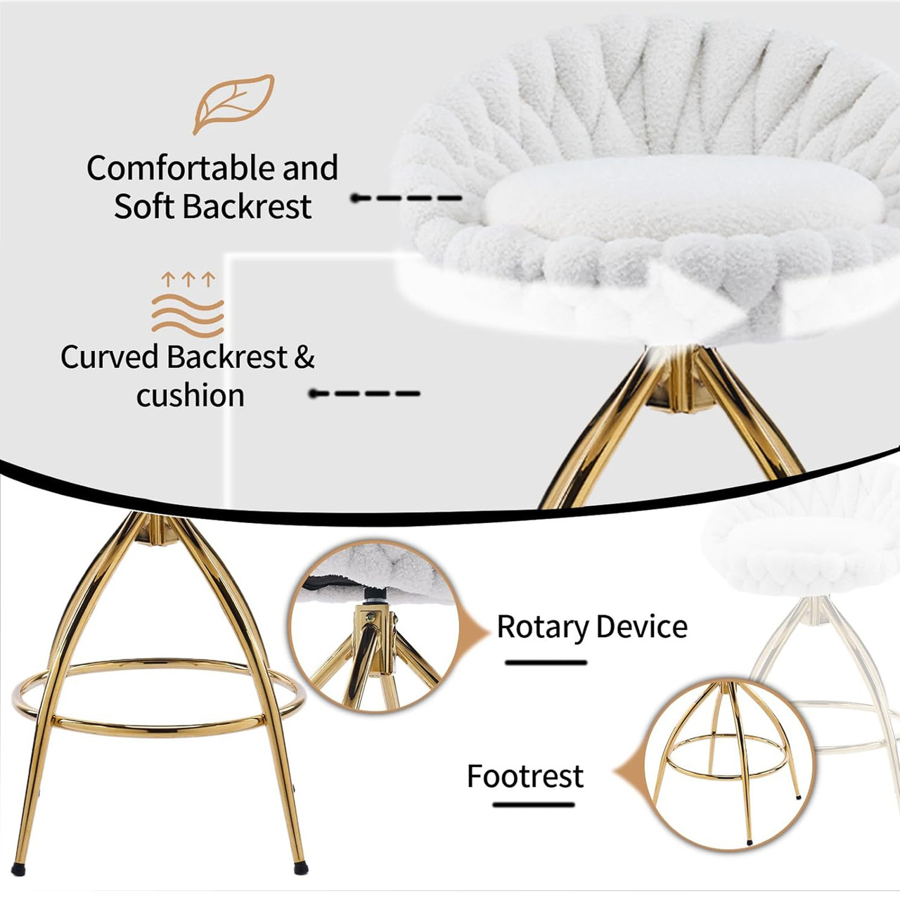 Counter Height Swivel Bar Stools (Set of 2) product image