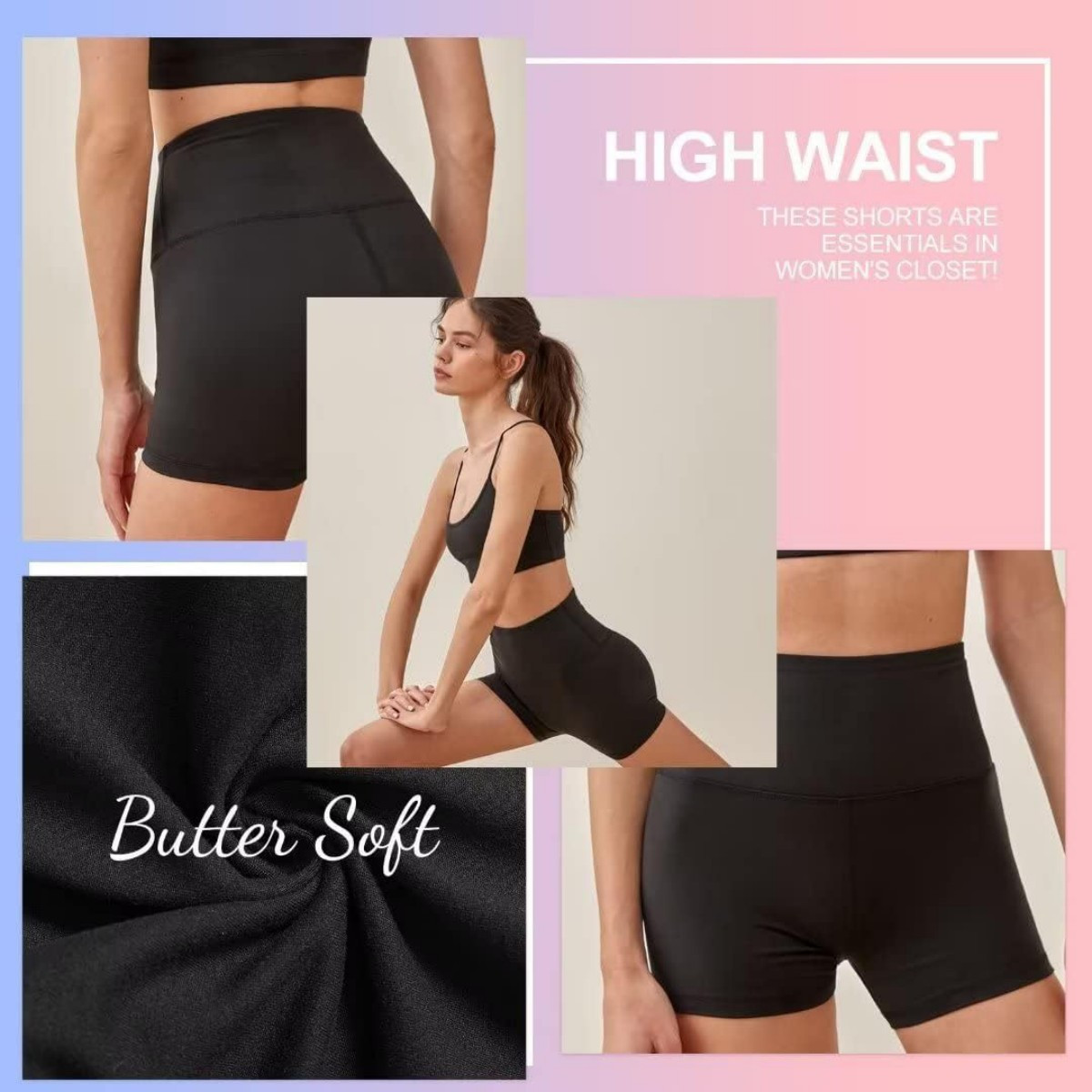 Women's Soft High Waist Biker Shorts (1- to 3-Pack) product image