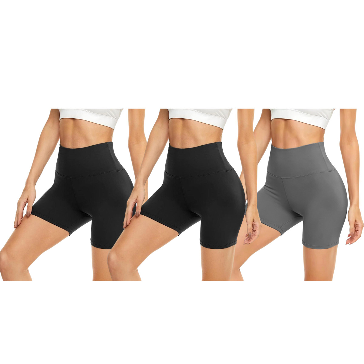 Women's Soft High Waist Biker Shorts (1- to 3-Pack) product image