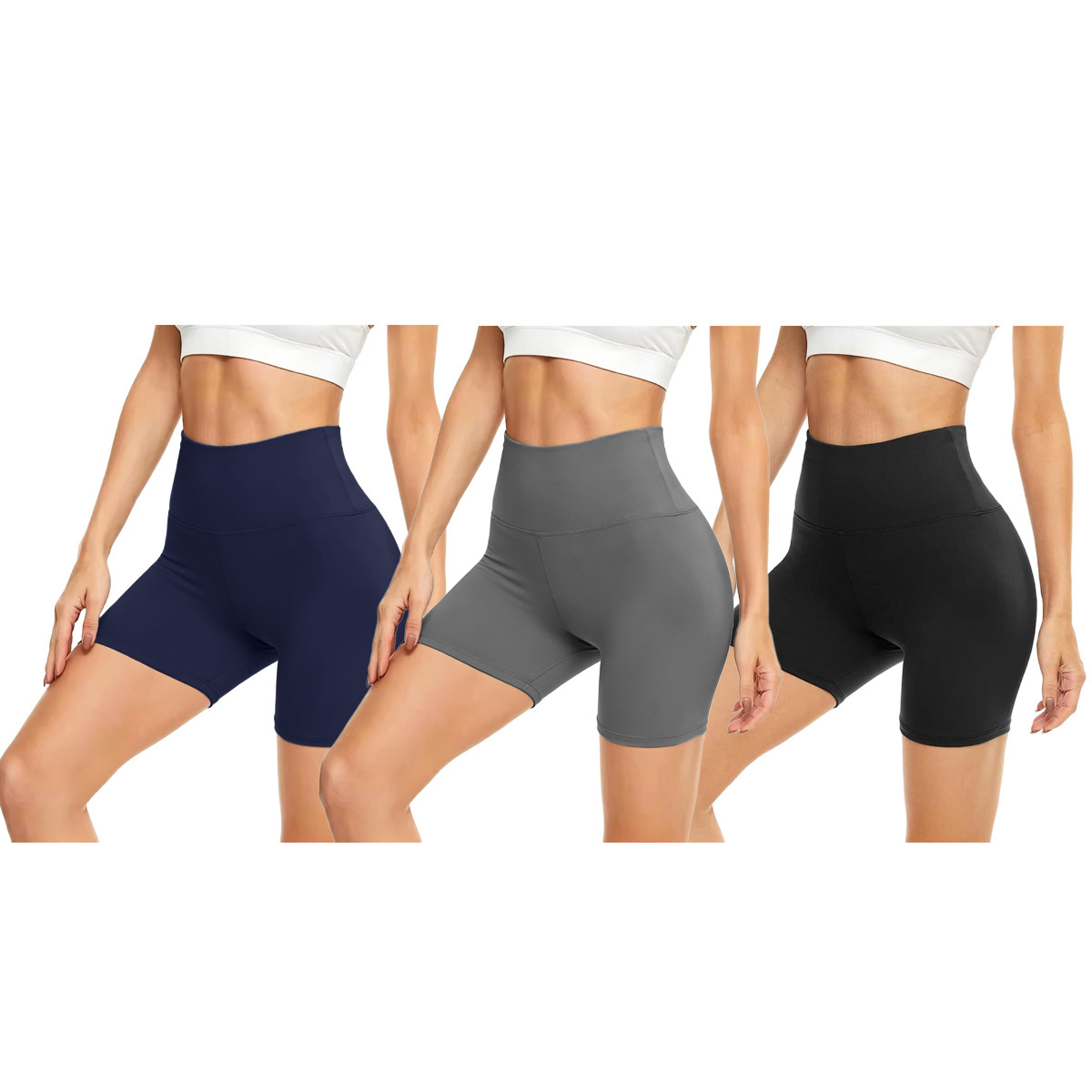 Women's Soft High Waist Biker Shorts (1- to 3-Pack) product image