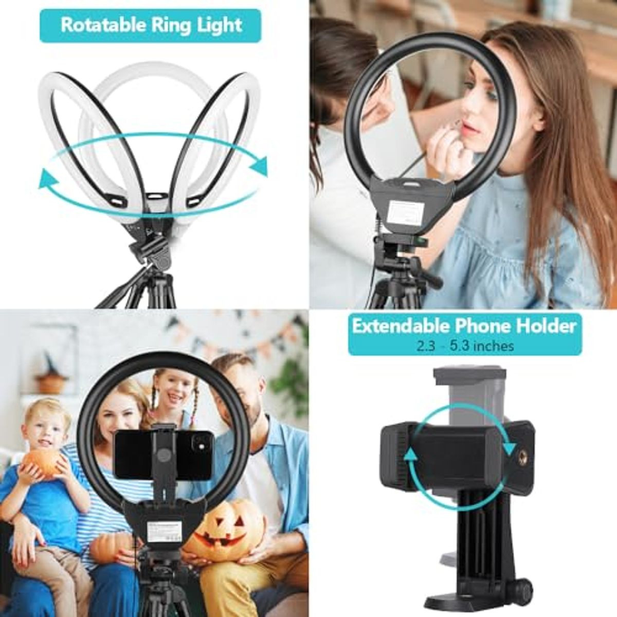 10'' Ring Light with 50'' Extendable Tripod Stand product image