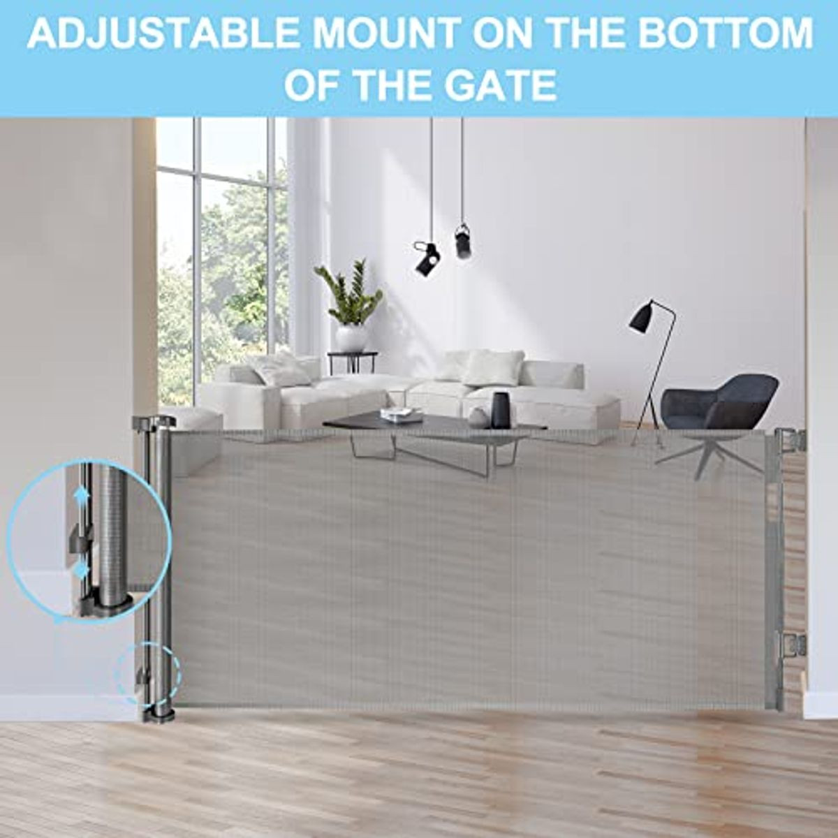 80" Extra Wide Retractable Baby Gate product image