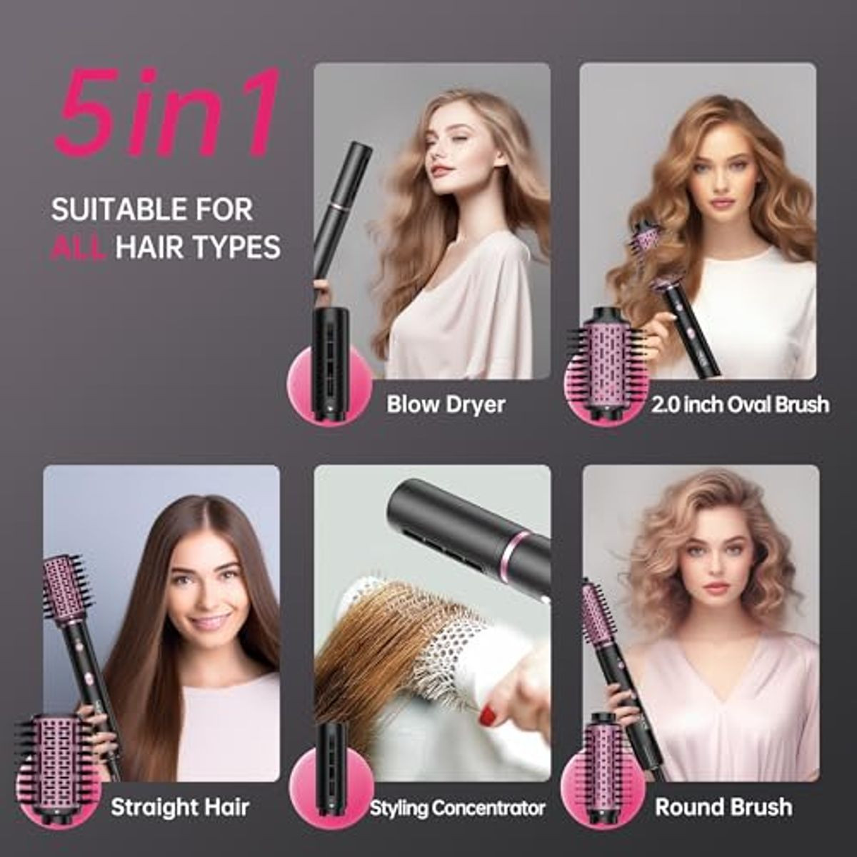 SKIMI Blow Dry Hair Dryer Brush product image