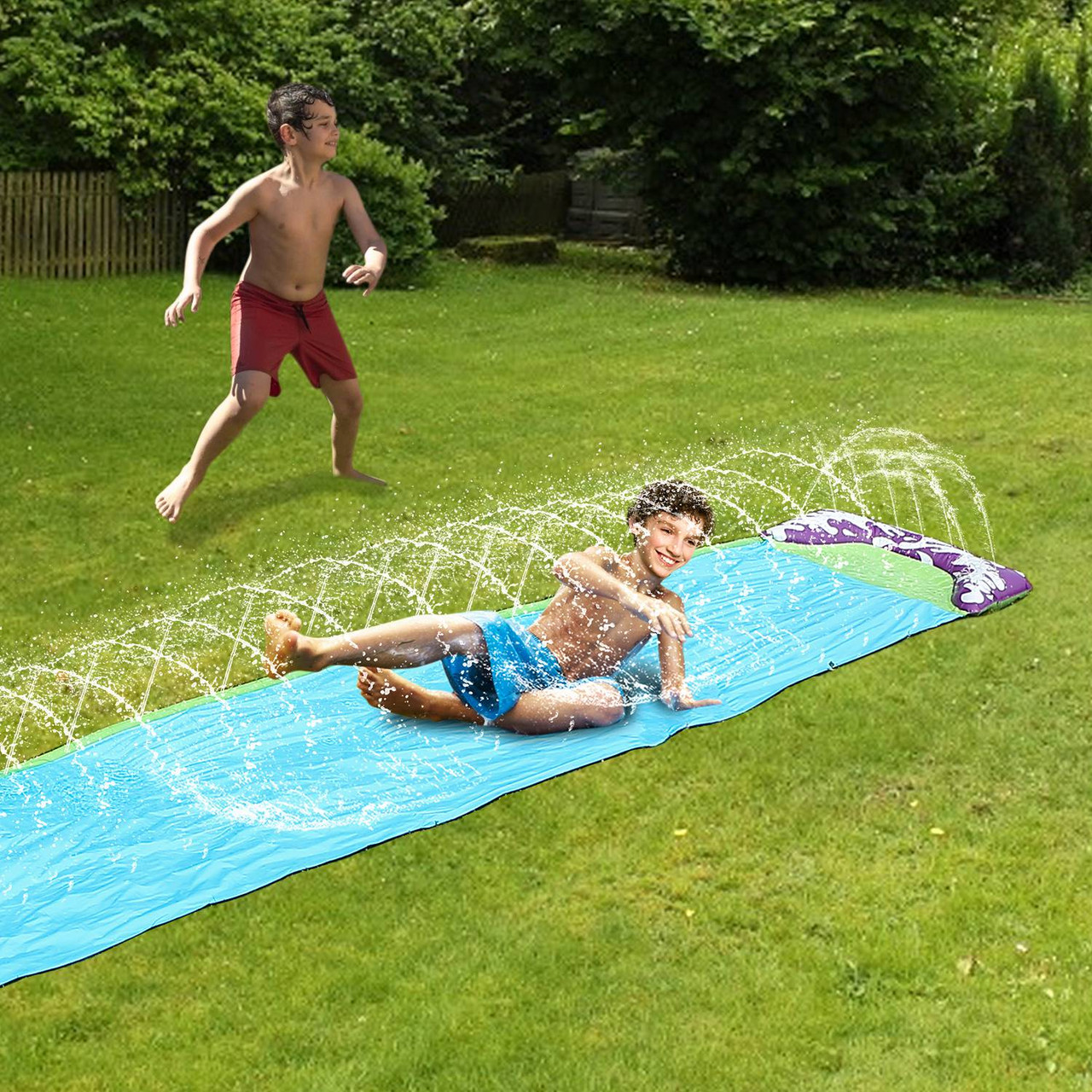 CoolWorld™ Kids' Single Water Slide with Spray Sprinkler product image