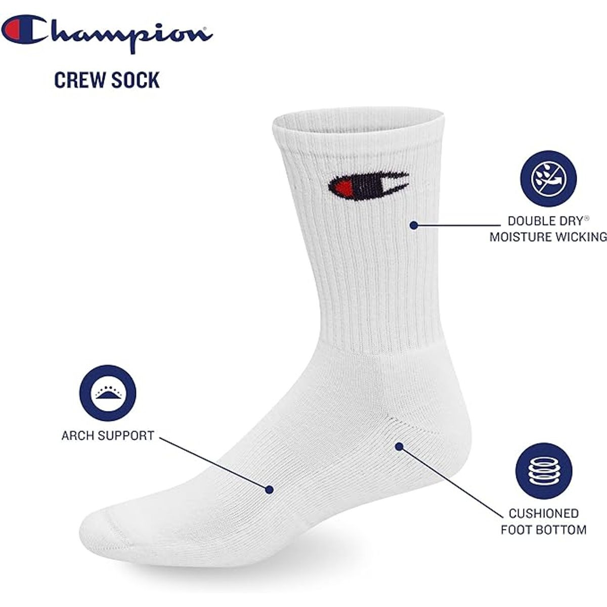 Champion Crew Socks (12-Pack) product image