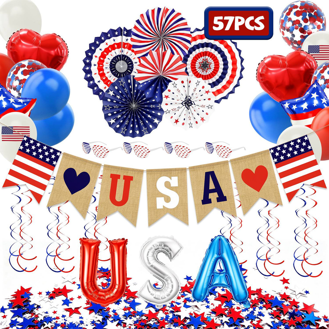 4th of July Decorations (57 Pieces) product image