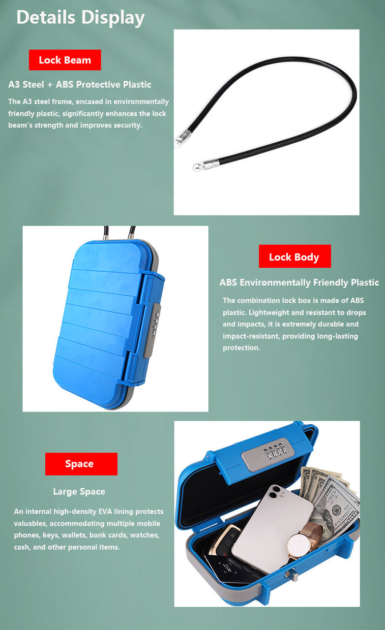 Portable Beach Safe with Combination Lock product image