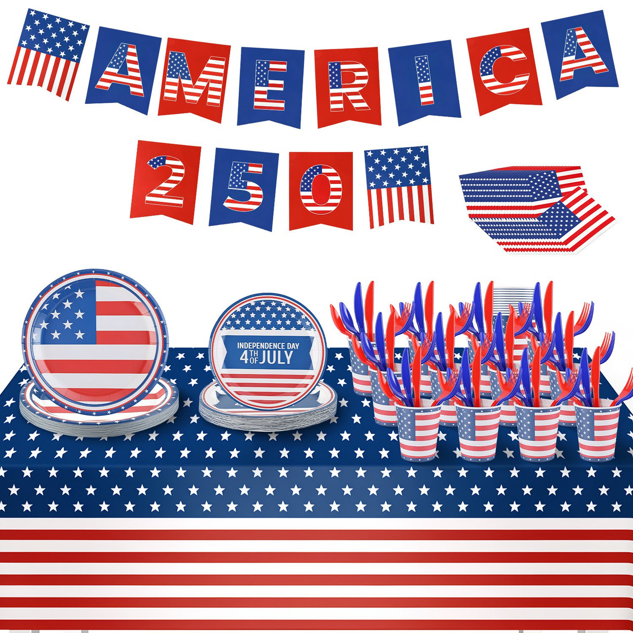 4th of July Party Supplies (181 Pieces) product image